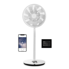 Duux , Smart Fan , Whisper Flex Smart with Battery Pack , Stand Fan , White , Diameter 34 cm , Number of speeds 26 , Oscillation , 2-22 W , Remote control , Timer