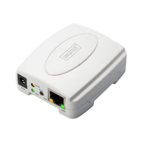 Digitus , USB Print Server, 1-Port 1x RJ45, 1x USB A, USB 2.0 , DN-13003-2 , White