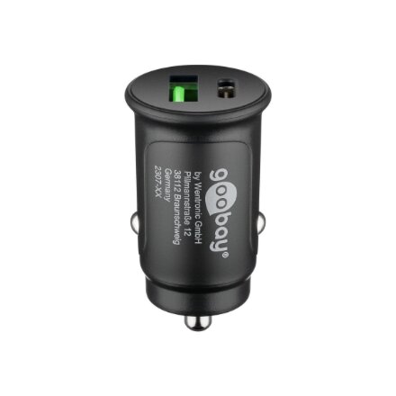 Goobay 59521 27 W Power Delivery Dual-USB Auto Fast Charger USB-C PD , Goobay