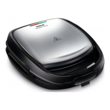 TEFAL , SW341D12 Snack Time , Sandwich Maker , 700 W , Number of plates 2 , Number of pastry , Diameter cm , Stainless Steel/Black