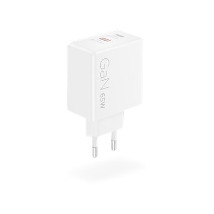 Lenovo Dual USB-C 65W GaN Charger , Charger , USB-C , 65 W