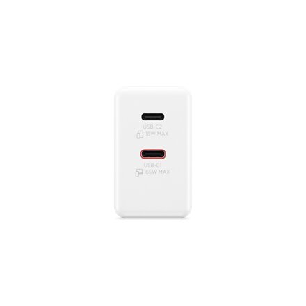 Lenovo Dual USB-C 65W GaN Charger , Charger , USB-C , 65 W