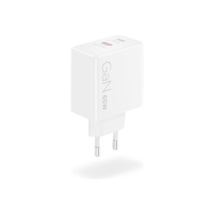 Lenovo Dual USB-C 65W GaN Charger , Charger , USB-C , 65 W