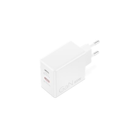 Lenovo Dual USB-C 65W GaN Charger , Charger , USB-C , 65 W