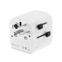 Gembird Grounded universal travel power adapter, 20 W , TPA-EU1A1C20-01-W
