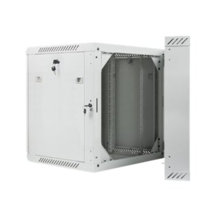Lanberg , Rack cabinet 19 double-section wall-mount 12U/600x600 (flat pack) , WF02-6612-10S , Grey