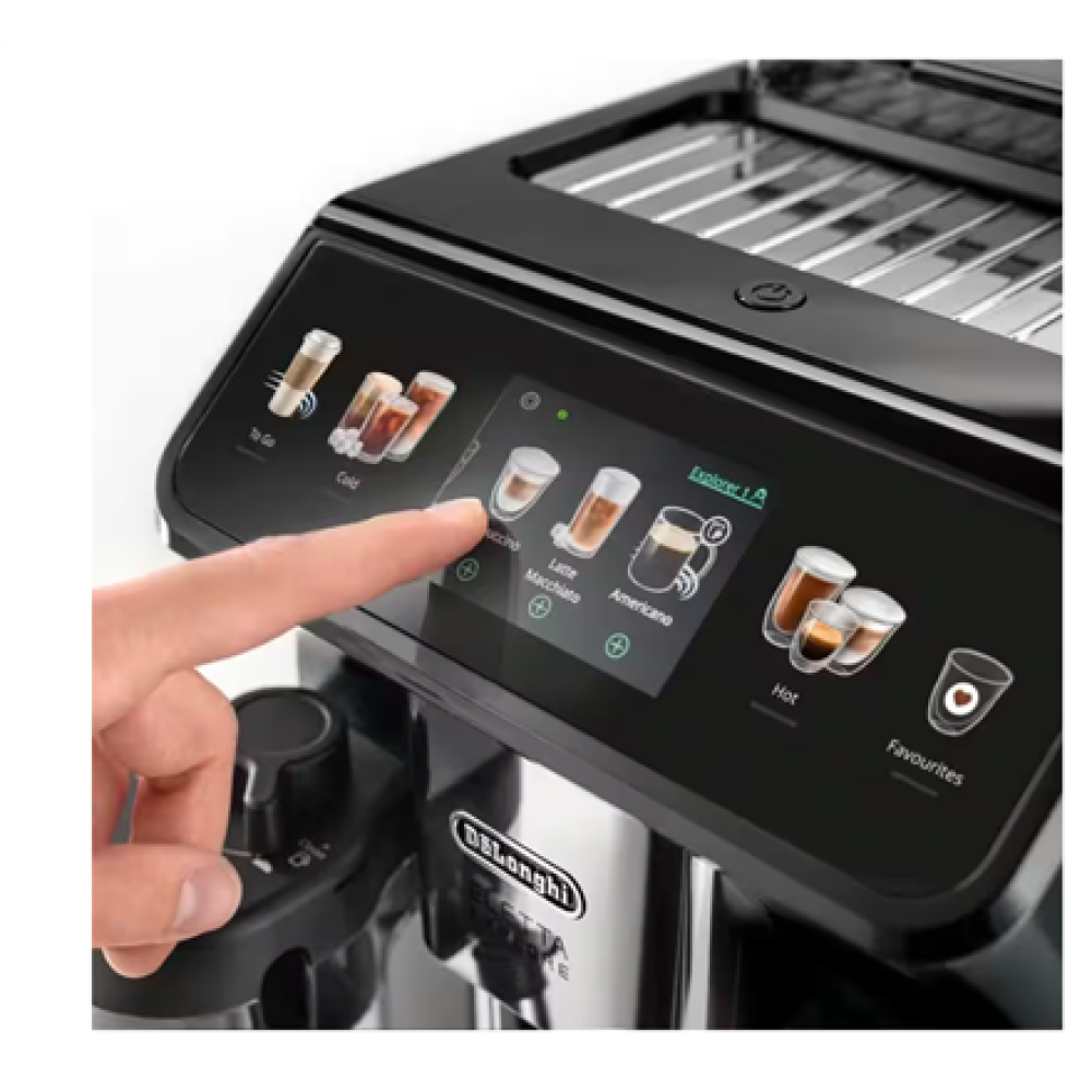 Delonghi Coffee Maker , ECAM450.55.G Eletta Explore , Pump pressure 19 bar , Built-in milk frother , Automatic , 1450 W , Grey