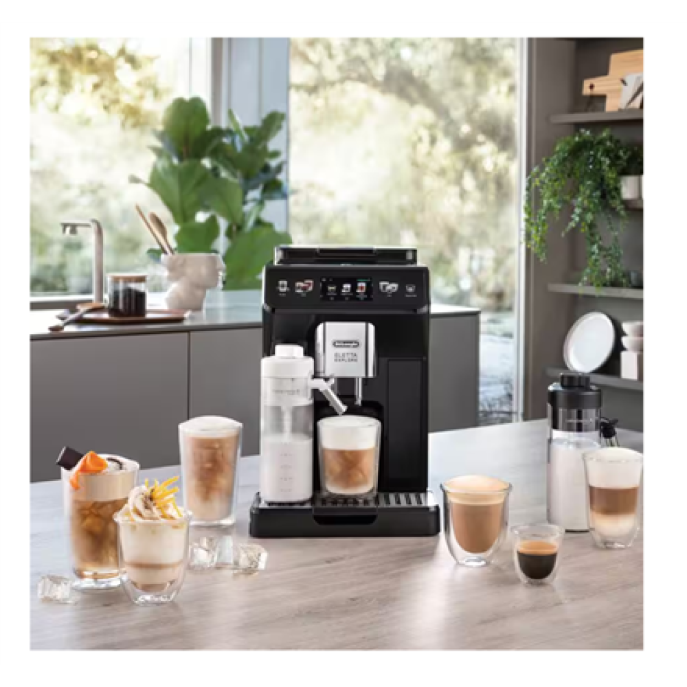 Delonghi Coffee Maker , ECAM450.55.G Eletta Explore , Pump pressure 19 bar , Built-in milk frother , Automatic , 1450 W , Grey