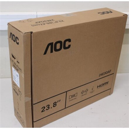 SALE OUT. AOC 24E3QAF 23,8“ IPS 1920x1080/250 cd/m²/4 ms/DisplayPort HDMI Headphone out , AOC 24E3QAF , 23.8 , IPS , FHD , 16:9 , 75 Hz , 4 ms , 1920 x 1080 pixels , 300 cd/m² , HDMI ports quantity 1 , Black , Warranty 36 month(s) , DAMAGED PACKAGING