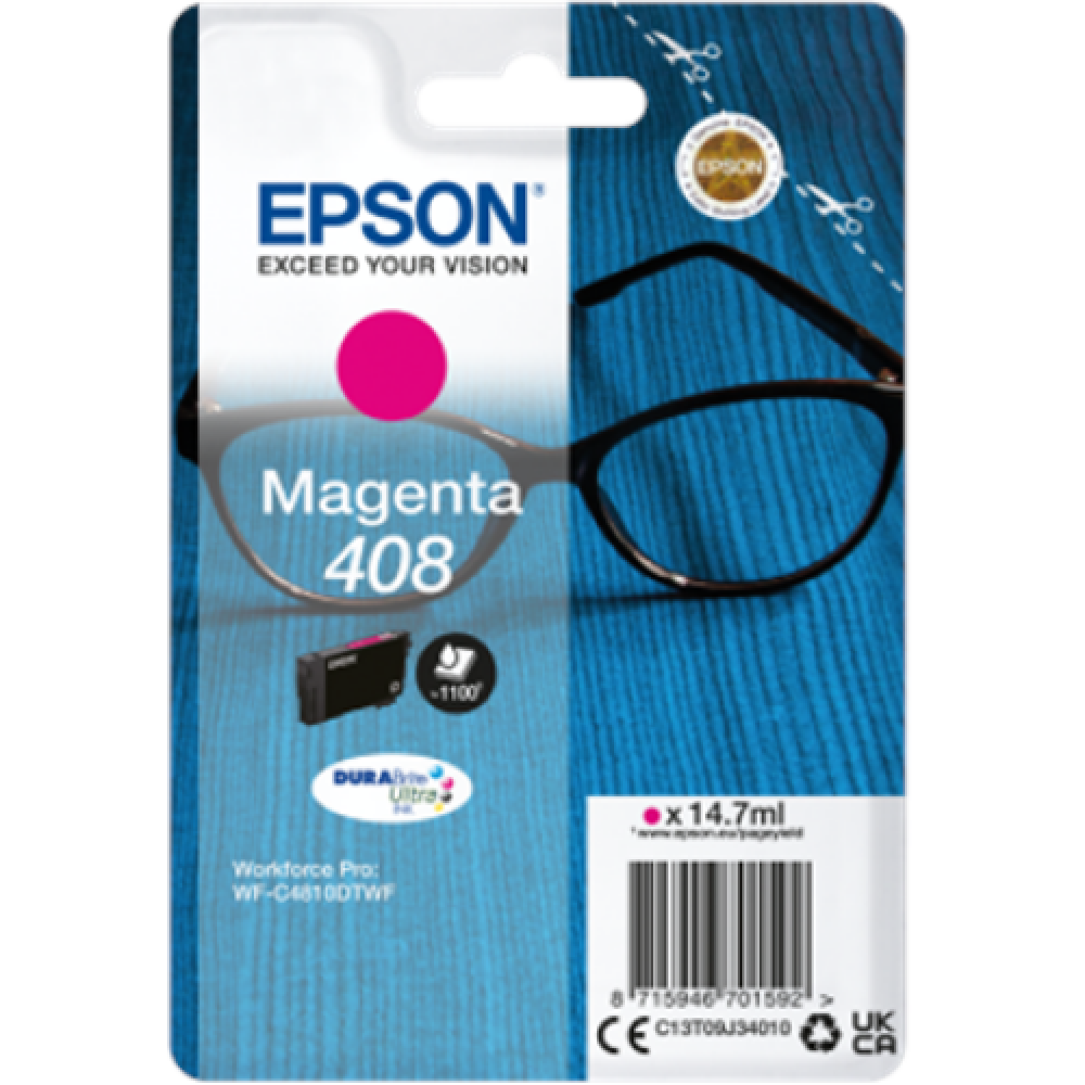 Epson DURABrite Ultra 408L , Ink cartrige , Magenta