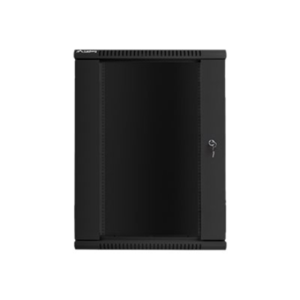 Lanberg , Rack cabinet 19 wall-mount 18U/600x600 (flat pack) with glass door , WF01-6618-10B , Black