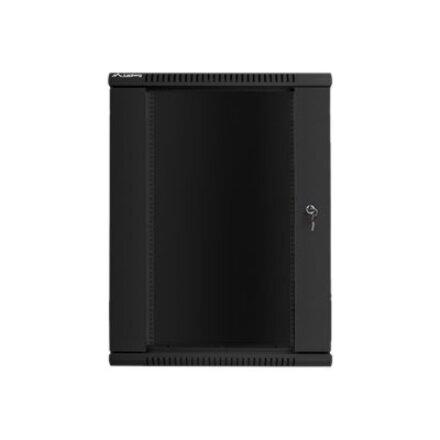 Lanberg , Rack cabinet 19 wall-mount 18U/600x600 (flat pack) with glass door , WF01-6618-10B , Black