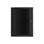 Lanberg , Rack cabinet 19 wall-mount 18U/600x600 (flat pack) with glass door , WF01-6618-10B , Black