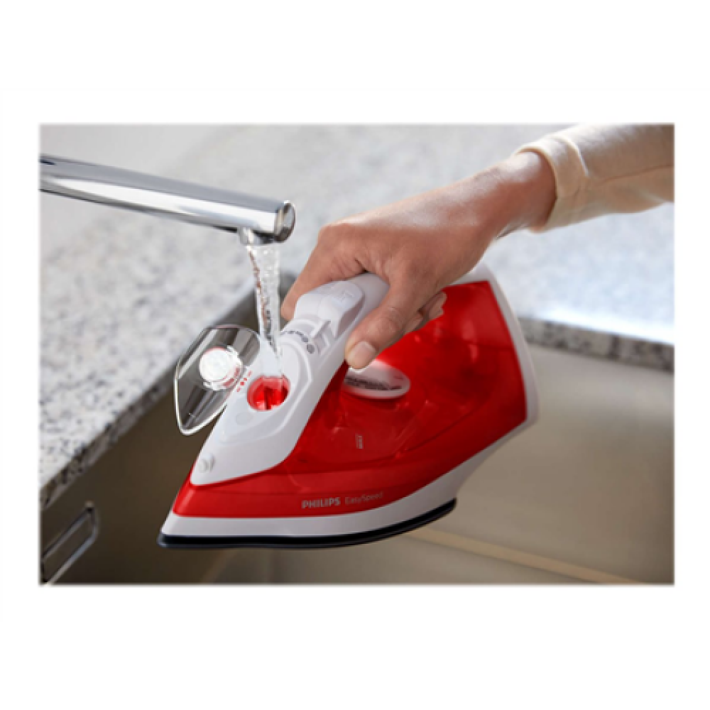 Philips , GC1742/40 EasySpeed , Steam Iron , 2000 W , Water tank capacity ml , Continuous steam 25 g/min , Steam boost performance g/min , Red
