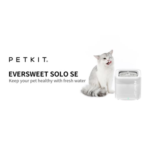 PETKIT , Smart Pet Drinking Fountain , Eversweet Solo , Capacity 1.8 L , Filtering , Material Plastic , White