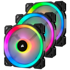 Corsair , LL Series Dual Light Loop RGB LED PWM Fan , LL120 RGB (pack of 3) , Case fan