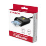AXAGON Compact desktop USB contact Smart/ID card reader with long, USB-A cable , CRE-SM3N