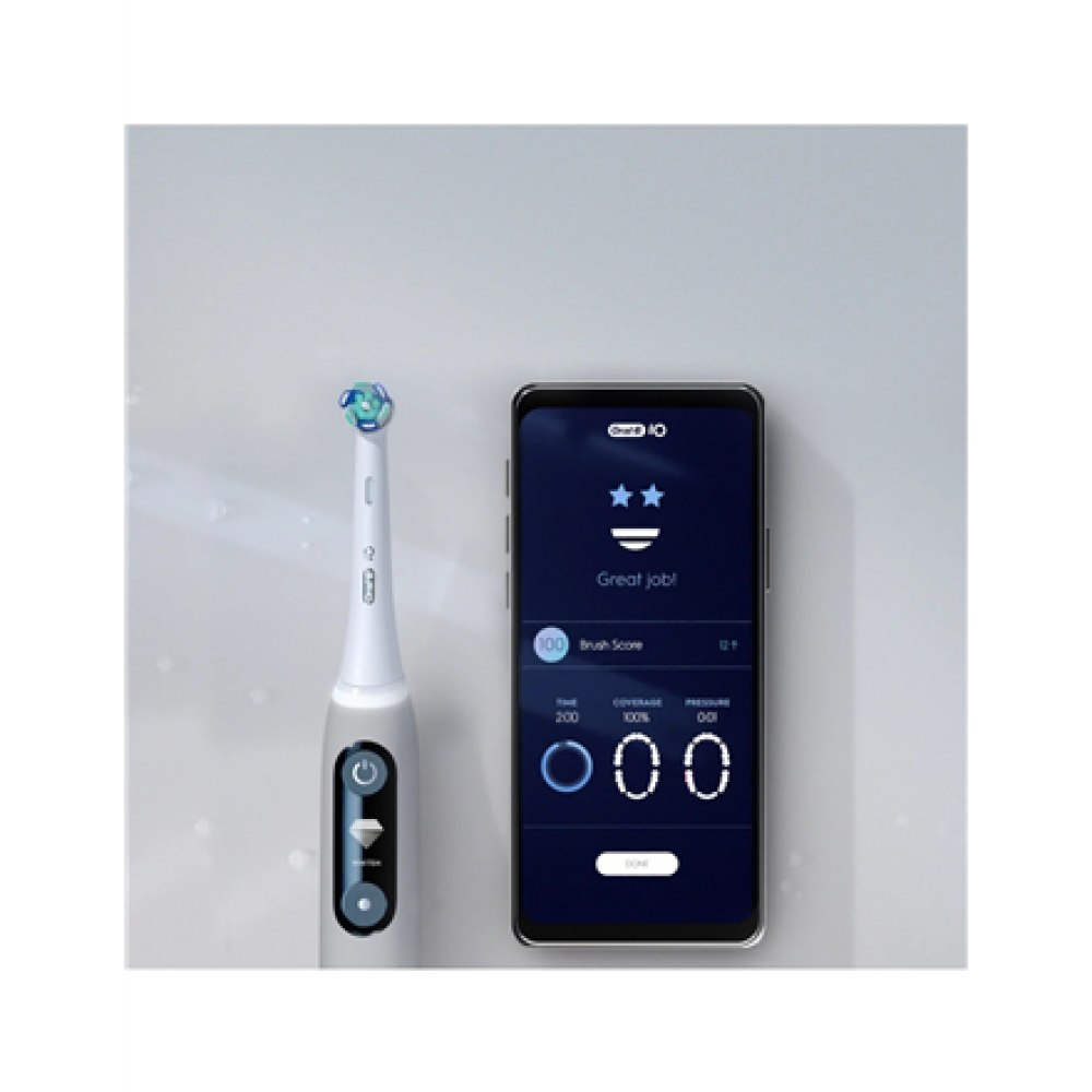 Oral-B Electric toothbrush , iO 7 Duo Pack , Rechargeable , For adults , Number of brush heads included 2 , Number of teeth brushing modes 5 , White/Black Onyx