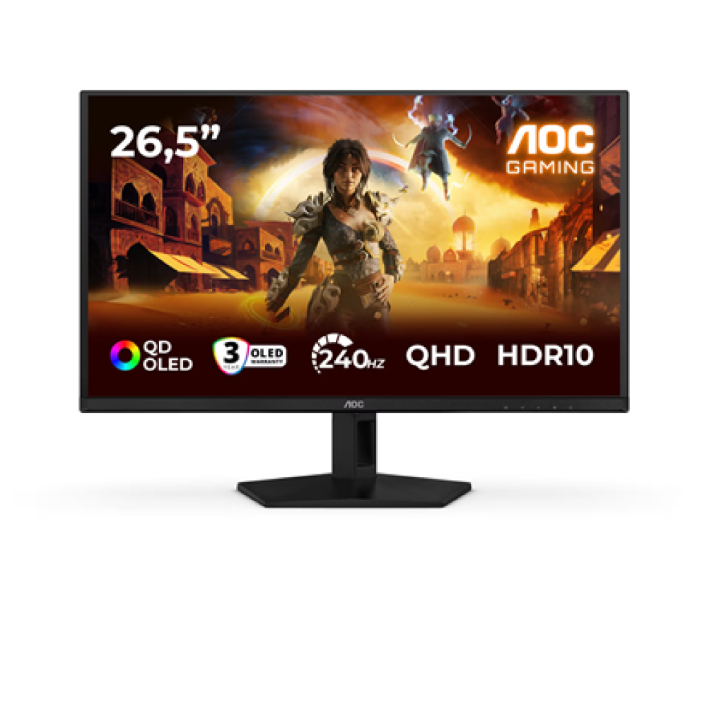 AOC Q27G41ZDF , 27 , QD-OLED , QHD , 16:9 , 240 Hz , 0.03 ms , 2560 x 1440 pixels , 400 cd/m² , HDMI ports quantity 1 , Black