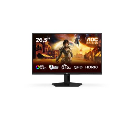 AOC , Q27G41ZDF , 27 , QD-OLED , QHD , 16:9 , 240 Hz , 0.03 ms , 2560 x 1440 pixels , 400 cd/m² , HDMI ports quantity 1 , Black