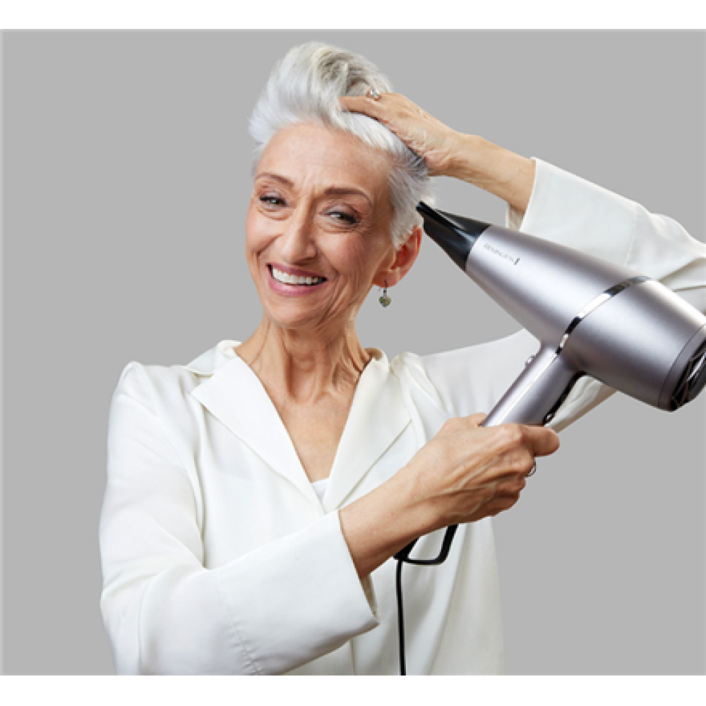 Remington Hair dryer , AC9800 Proluxe You Adaptive , 2400 W , Number of temperature settings 3 , Ionic function , Diffuser nozzle , Silver