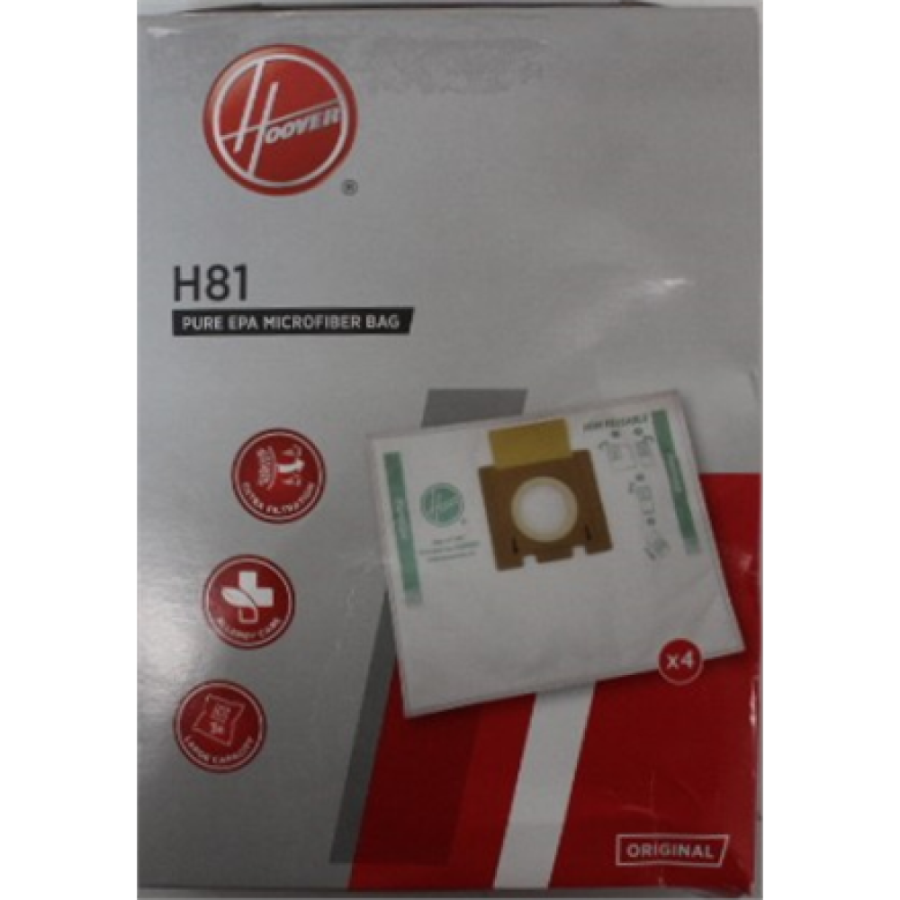 SALE OUT. , Hoover Pure Epa microfiber Vacuum cleaner bags , H81, , White , DAMAGED PACKAGING