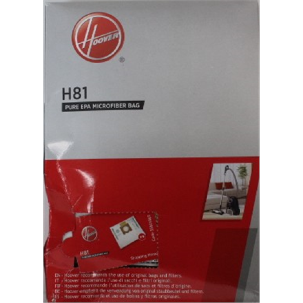 SALE OUT. , Hoover Pure Epa microfiber Vacuum cleaner bags , H81, , White , DAMAGED PACKAGING
