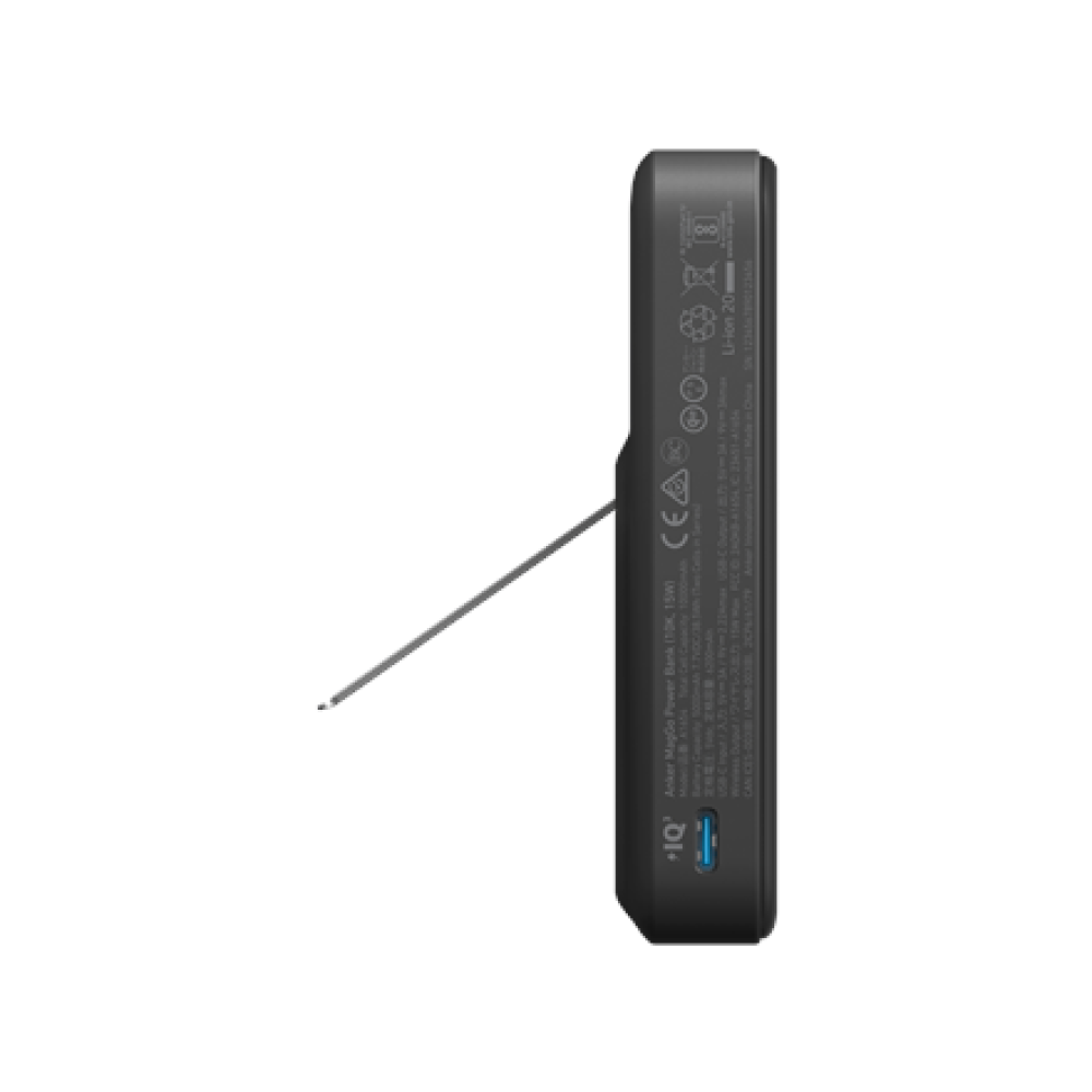 Anker 633 Magnetic Wireless Power Bank with 27W USB C port , A1654G11 , 10000 mAh , Black
