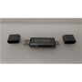 SALE OUT. Icy box IB-CR200-C SD/MicroSD (TF) USB 2.0 card reader with Type-C and -A to micro USB (OTG) interface, anthracite , Raidsonic External card reader with multi-USB connector , USED, REFURBISHED , External , Micro SDHC, Micro SDXC, microSD 3.0 UHS