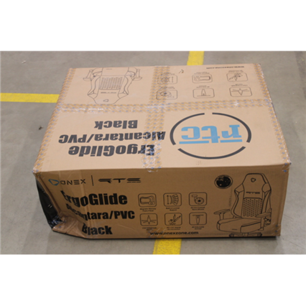 SALE OUT. ONEX RTC ErgoGlide Alcantara Gaming Chair - Black , Onex Gaming Chair , RTC ErgoGlide Alcantara , Black , DAMAGED PACKAGING