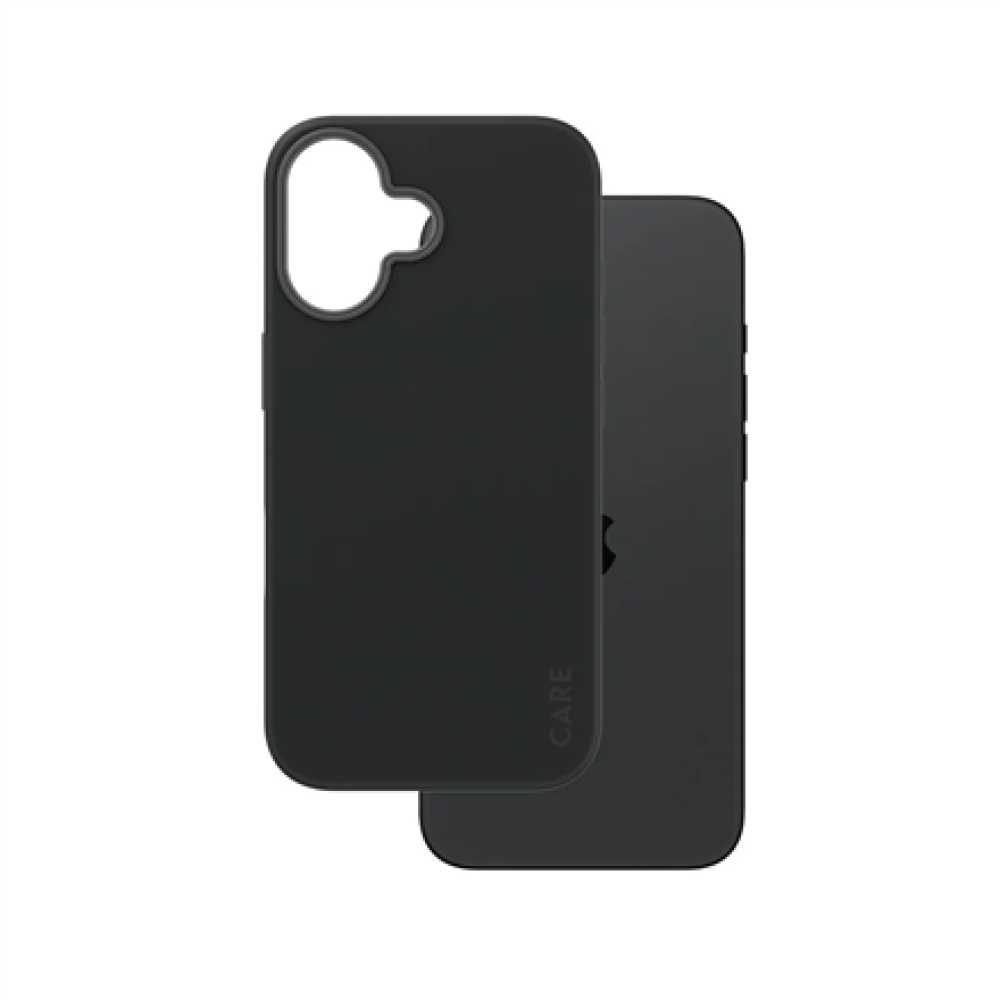 CARE Fashionable Case , Back cover , Apple , iPhone 16 , Recycled plastic , Black , MagSafe