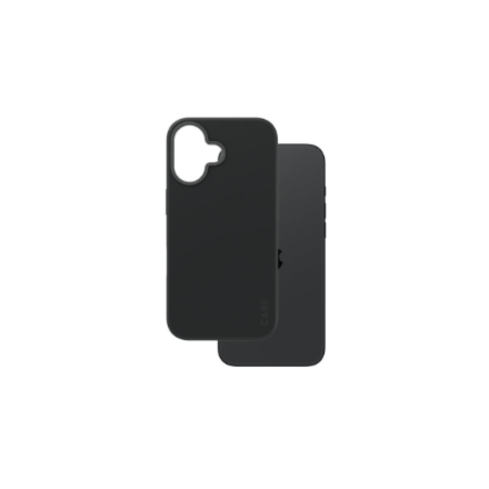 CARE Fashionable Case , Back cover , Apple , iPhone 16 , Recycled plastic , Black , MagSafe
