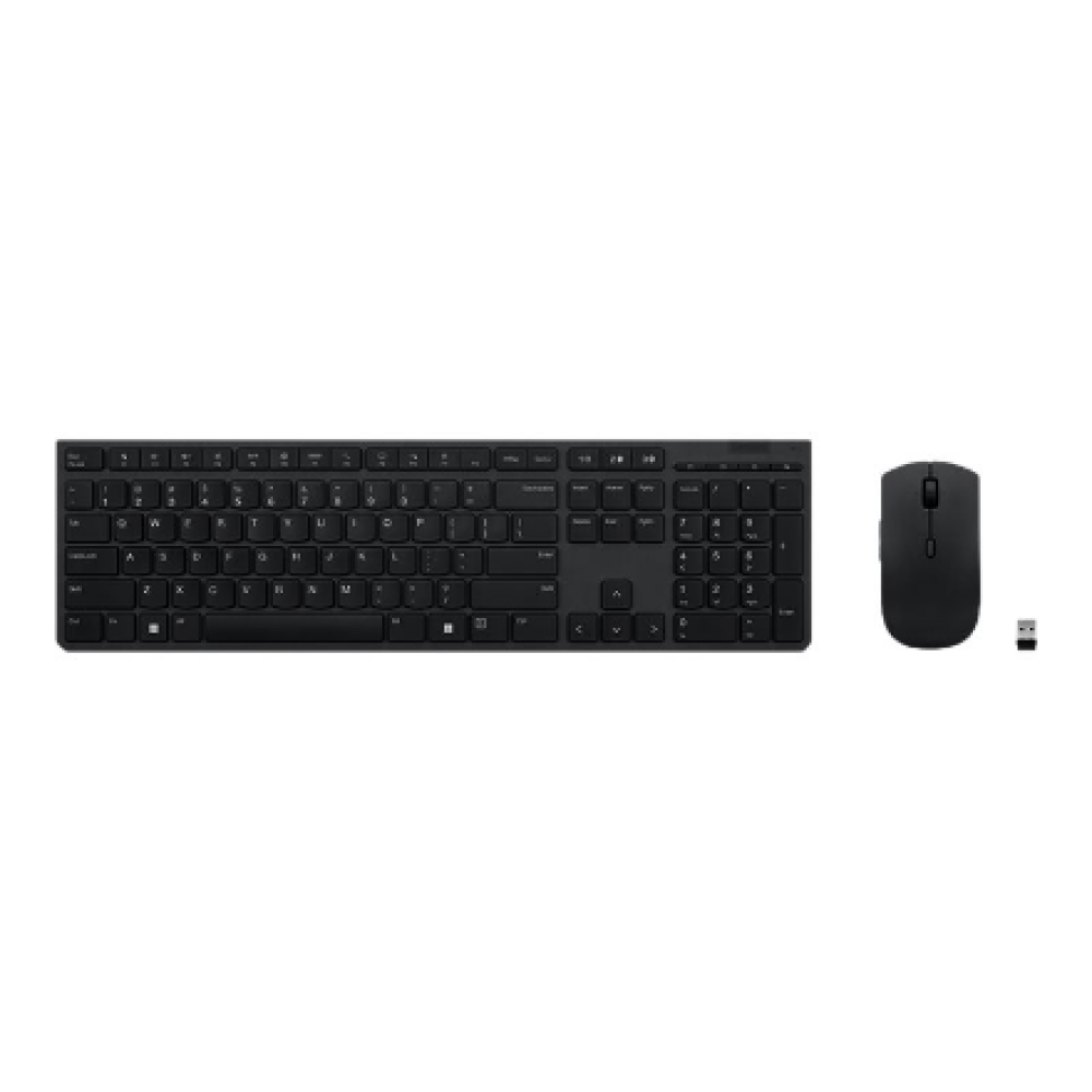 Lenovo , Professional Wireless Rechargeable Combo Keyboard and Mouse , Keyboard and Mouse Set , Wireless , Mouse included , Russian , Bluetooth , Grey