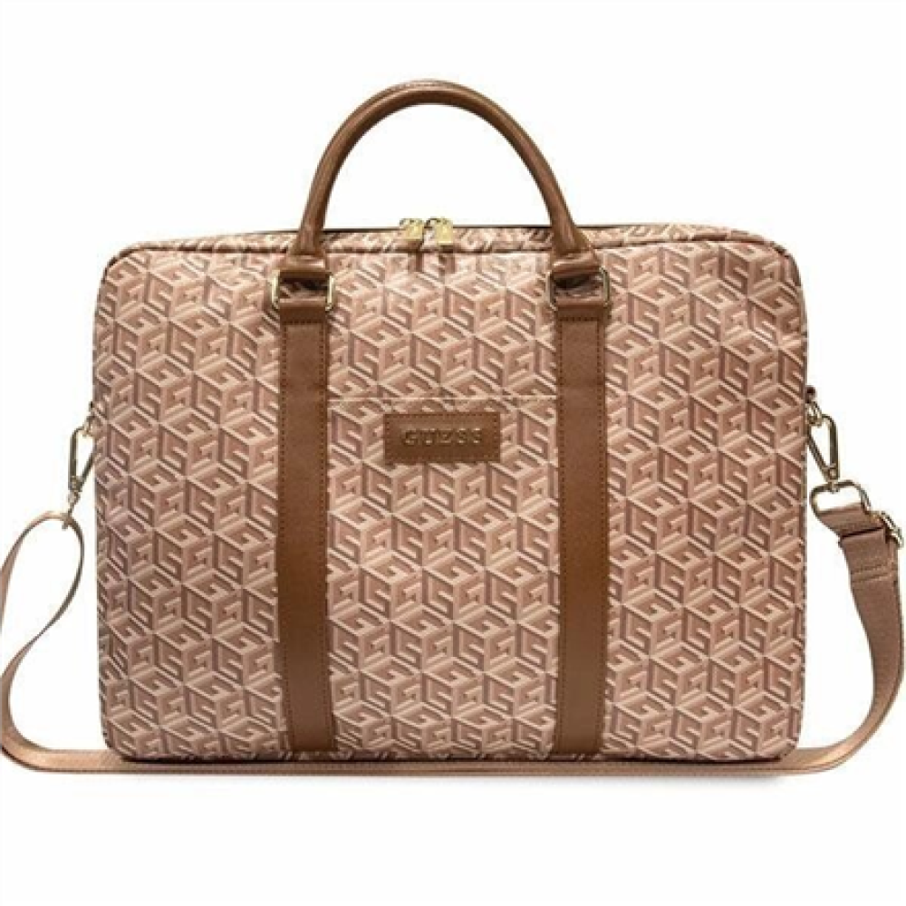GUESS , GCube Stripes GUCB15HGCFSEW , Fits up to size 16 , Laptop Bag , Brown