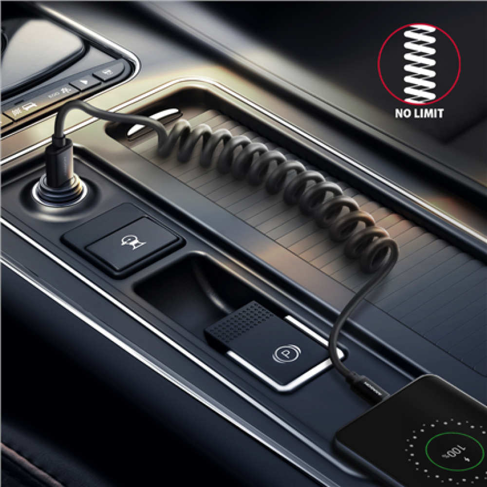 AXAGON Twister Cable, 1.1 m , BUCM-AM20TB , USB Type A to USB Type C