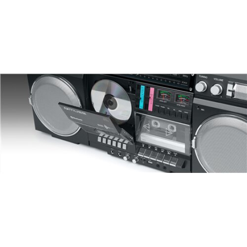 Muse , Ghetto Blasters , M-380 GB , AUX in , Bluetooth , Cassette deck , CD player , Black