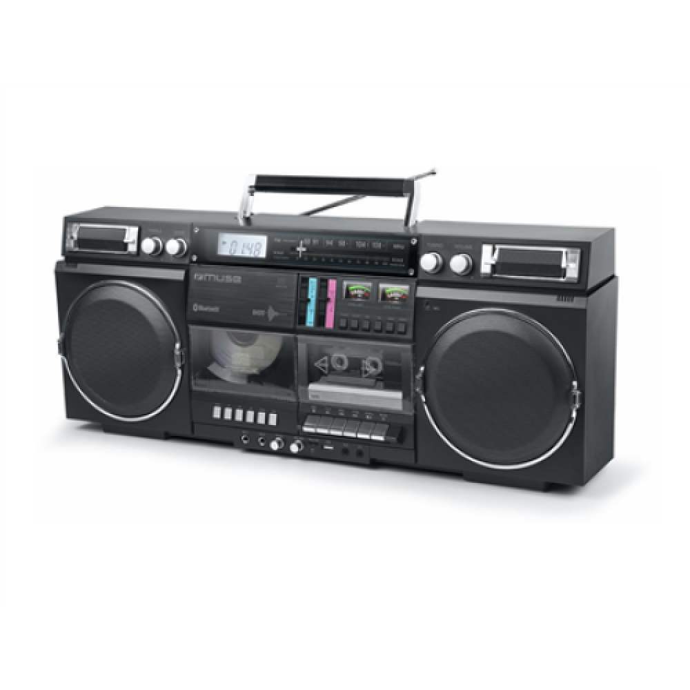 Muse , Ghetto Blasters , M-380 GB , AUX in , Bluetooth , Cassette deck , CD player , Black