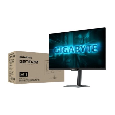 Gigabyte , G27Q20 EK , 27 , SS IPS , QHD , 200 Hz , 0.5 ms , 2560 x 1440 pixels , 350 cd/m² , HDMI ports quantity 2