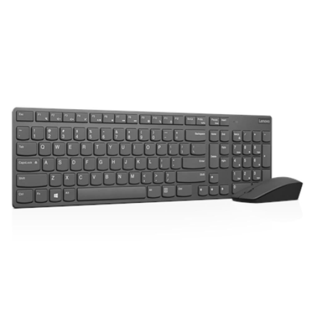 Lenovo Professional Ultraslim Wireless Combo Keyboard and Mouse - US English with Euro symbol Grey