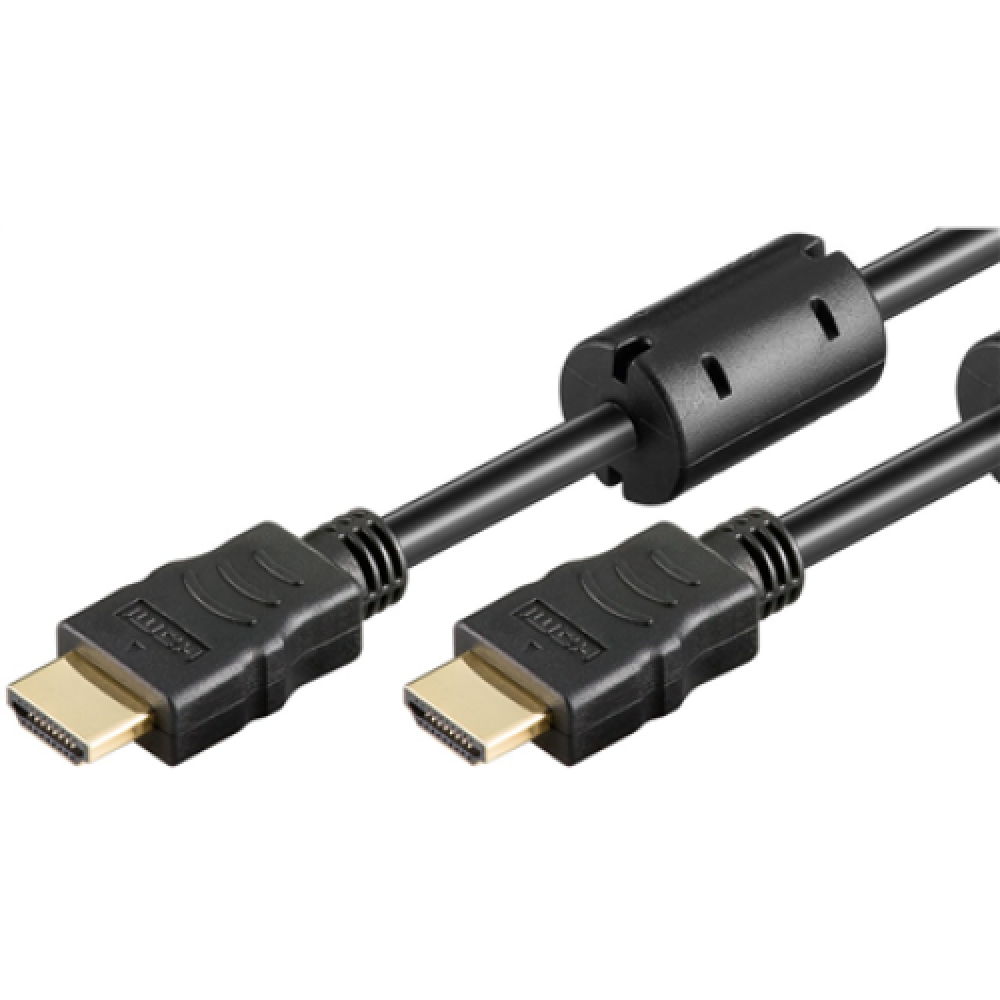 Goobay High Speed HDMI Cable with Ethernet (Ferrite) 31911 Black, HDMI to HDMI, 10 m