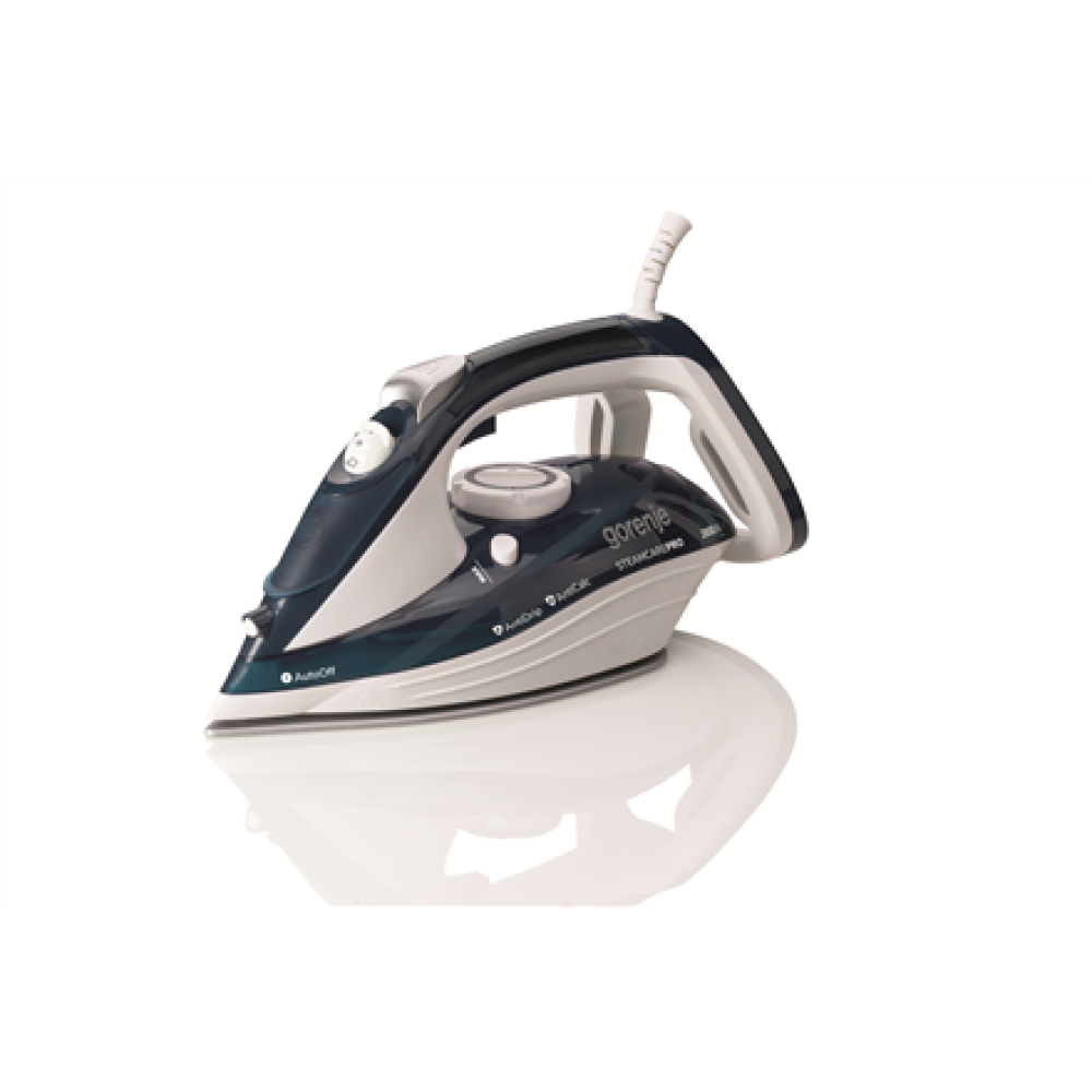 Gorenje , Steam Iron , SIH2800TQC , Steam Iron , 2800 W , Water tank capacity 350 ml , Continuous steam 35 g/min , Steam boost performance 100 g/min , Turquoise/White