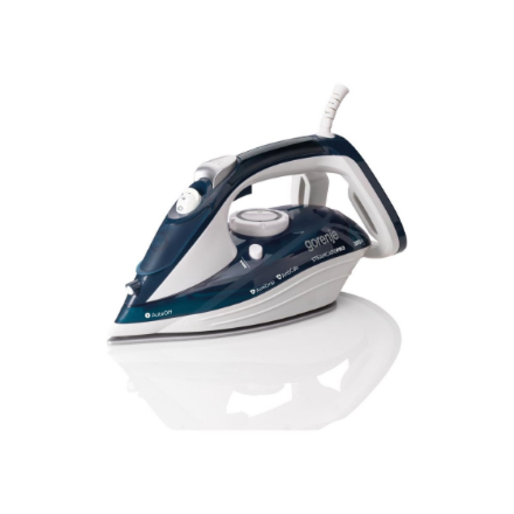 Gorenje , Steam Iron , SIH2800TQC , Steam Iron , 2800 W , Water tank capacity 350 ml , Continuous steam 35 g/min , Steam boost performance 100 g/min , Turquoise/White