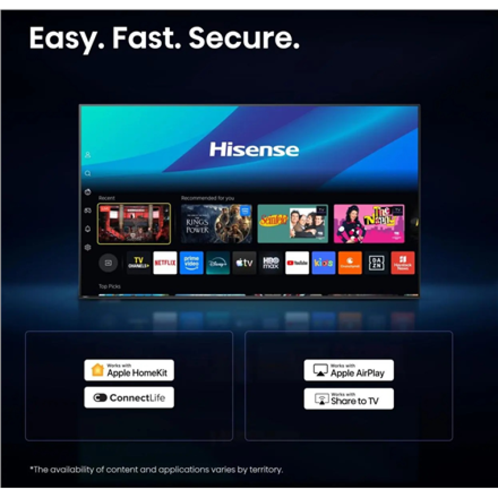 Hisense TV , 40A4S , 40 , Smart TV , VIDAA Smart OS , FHD , Black