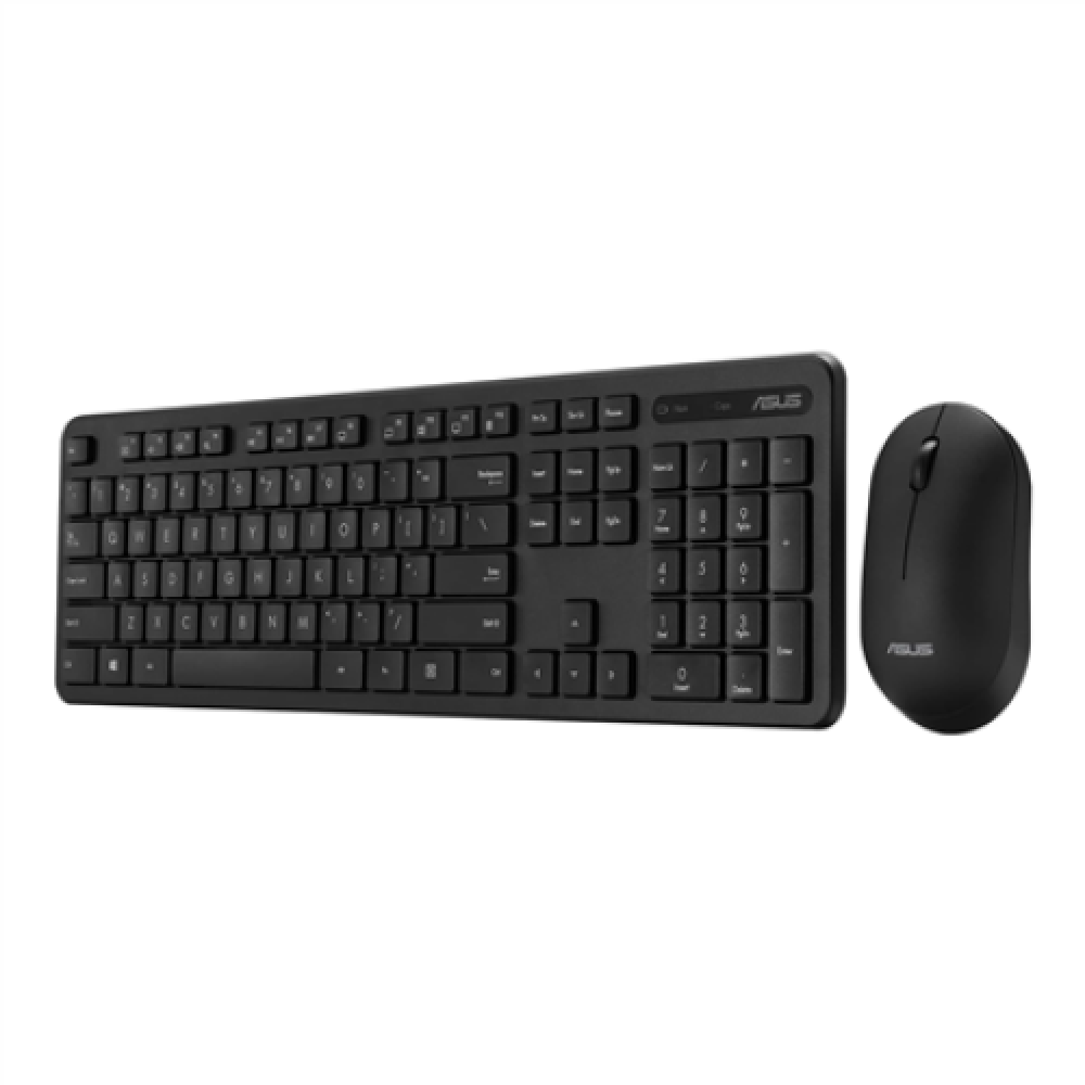Asus , Keyboard and Mouse Set , CW100 , Keyboard and Mouse Set , Wireless , Mouse included , Batteries included , UI , Black