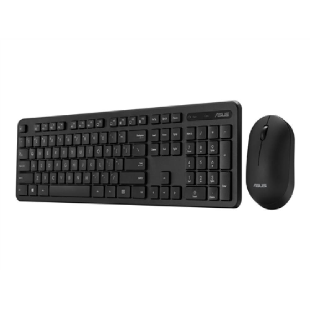 Asus , Keyboard and Mouse Set , CW100 , Keyboard and Mouse Set , Wireless , Mouse included , Batteries included , UI , Black