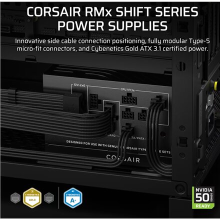Corsair Fully Modular ATX Power Supply (EU) , RM750x SHIFT , 750 W , Black