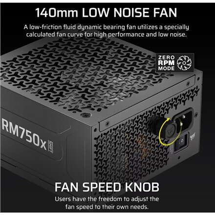 Corsair Fully Modular ATX Power Supply (EU) , RM750x SHIFT , 750 W , Black