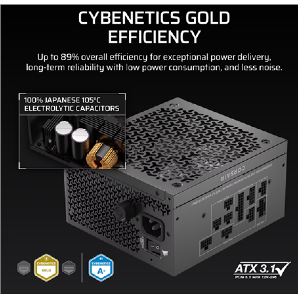 Corsair Fully Modular ATX Power Supply (EU) , RM750x SHIFT , 750 W , Black