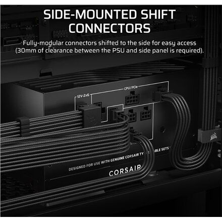 Corsair Fully Modular ATX Power Supply (EU) , RM750x SHIFT , 750 W , Black