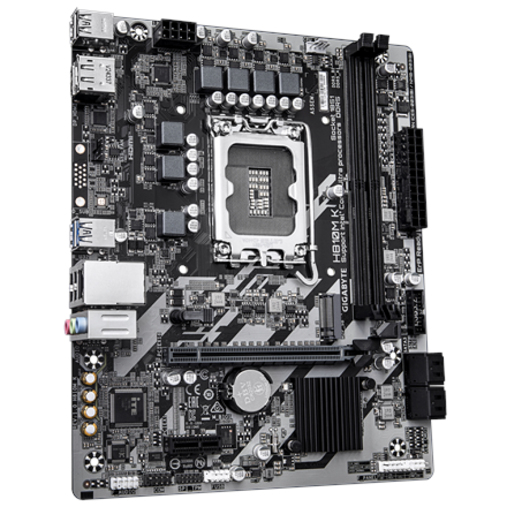 Gigabyte H810M K , Processor family Intel , Processor socket LGA1851 , DDR5 , Supported hard disk drive interfaces M.2, SATA , Number of SATA connectors 4